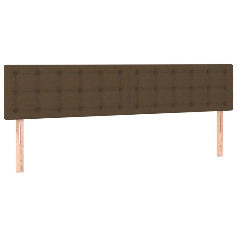 Boxspring met matras stof donkerbruin 160x200 cm