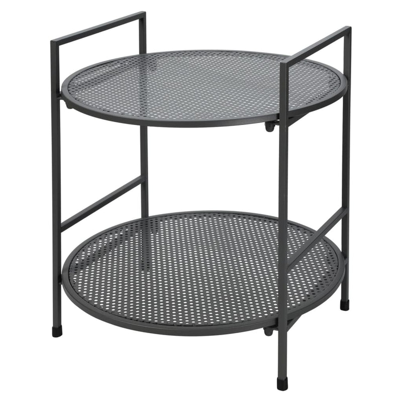 ProGarden Bijzettafel 2-laags staal matantracietkleurig