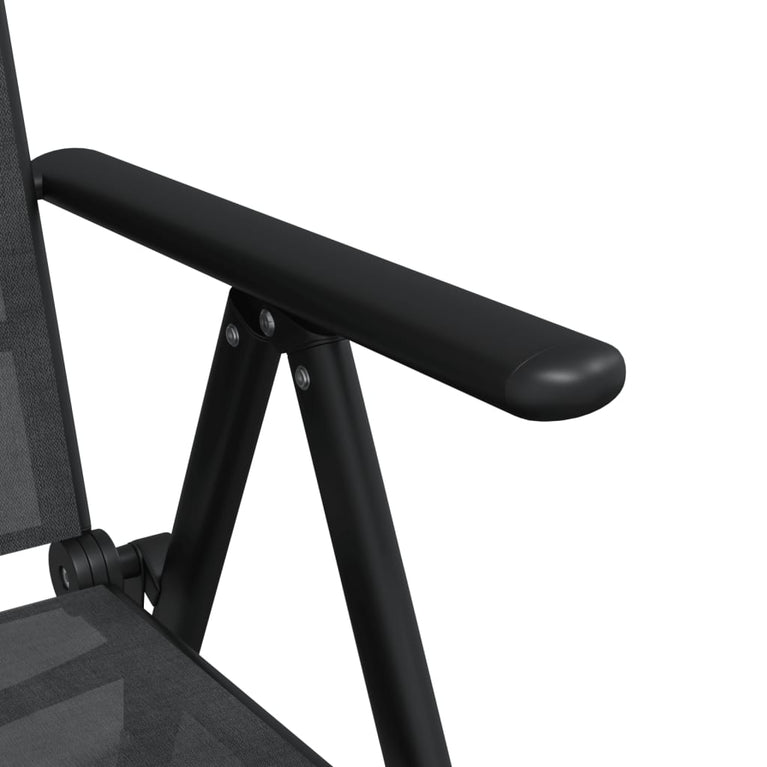 7-delige Tuinset aluminium zwart