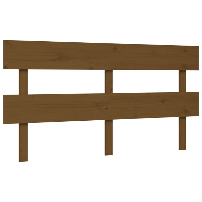 Bedframe met hoofdbord hout honingbruin 160x200 cm