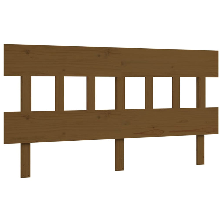 Bedframe met hoofdbord hout honingbruin 160x200 cm