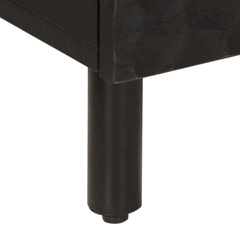 Nachtkastjes 2 st 40x33x46 cm massief mangohout zwart
