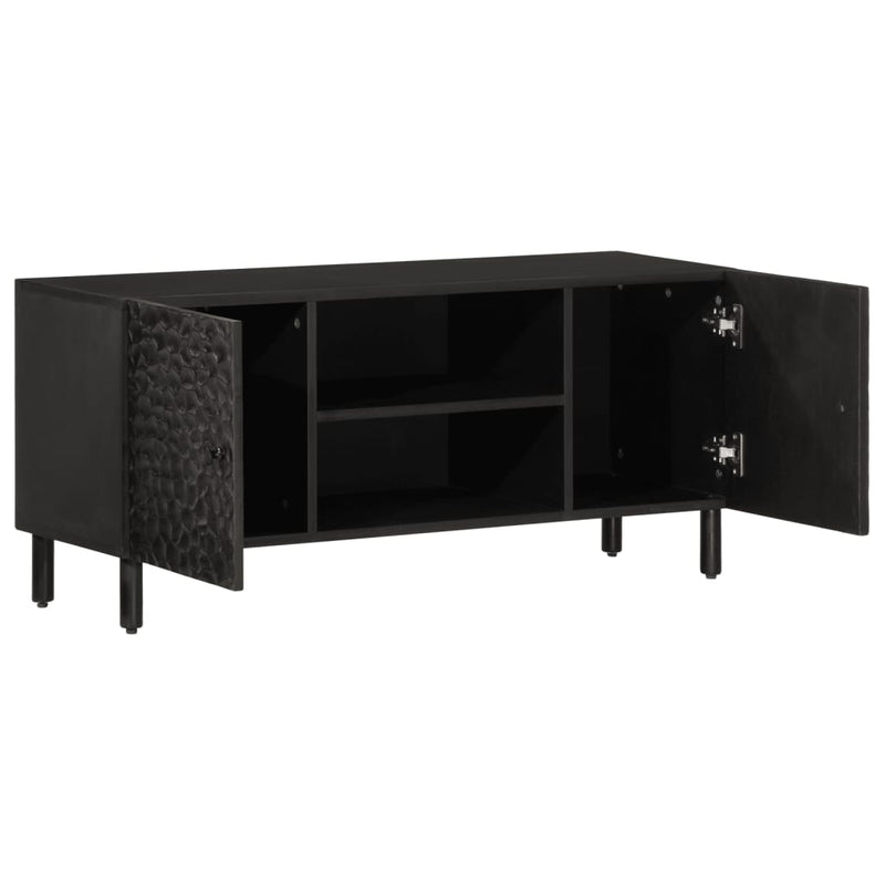 Tv-meubel 105x33x46 cm massief mangohout zwart