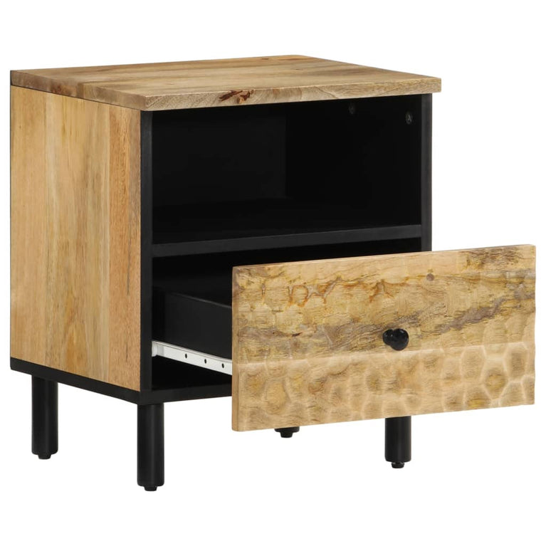 Nachtkastjes 2 st 40x33x46 cm massief mangohout