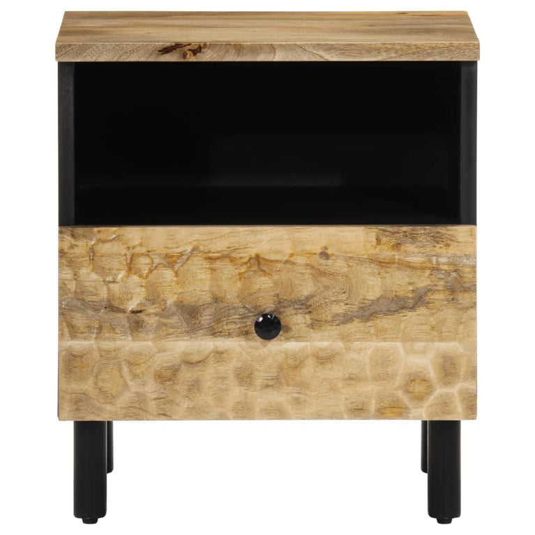Nachtkastjes 2 st 40x33x46 cm massief mangohout