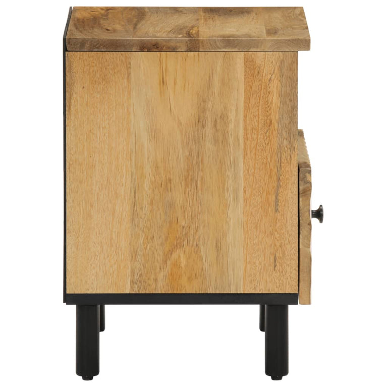 Nachtkastjes 2 st 40x33x46 cm massief mangohout