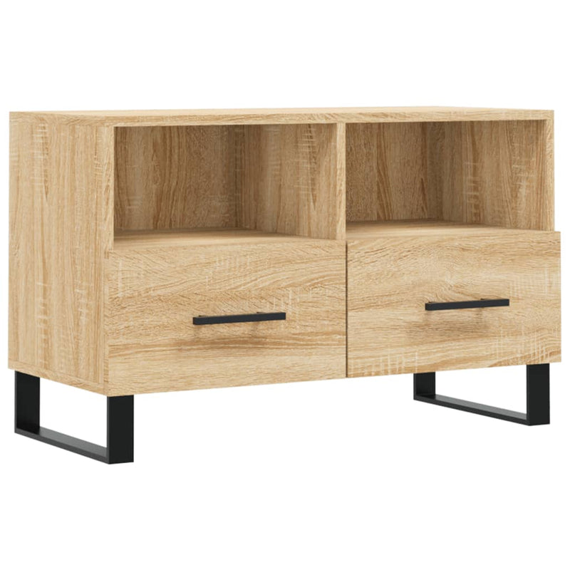 Tv-meubel 80x36x50 cm bewerkt hout sonoma eiken