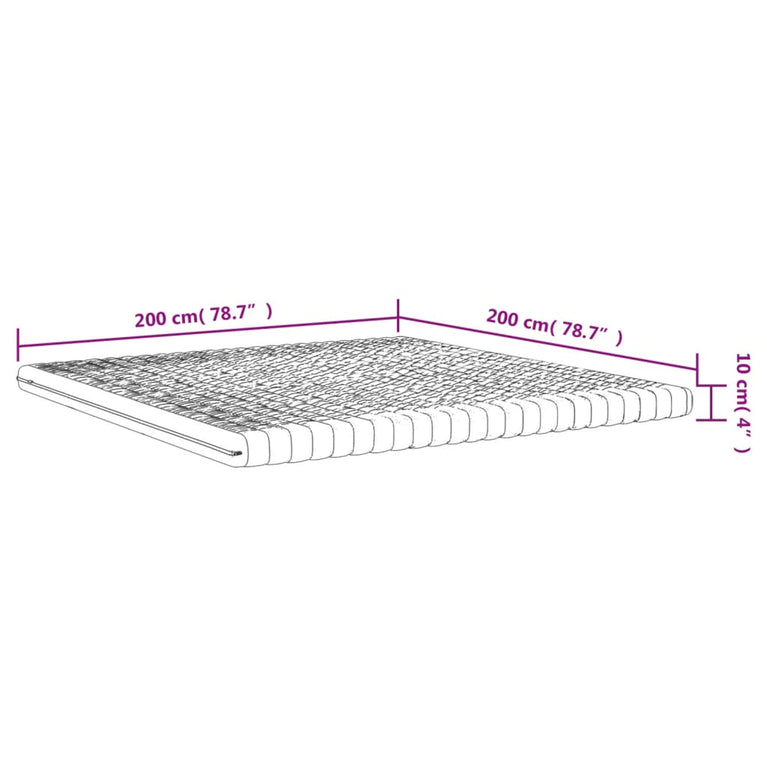 Schuimmatras 7 zones hardheid 20 ILD 200x200 cm wit