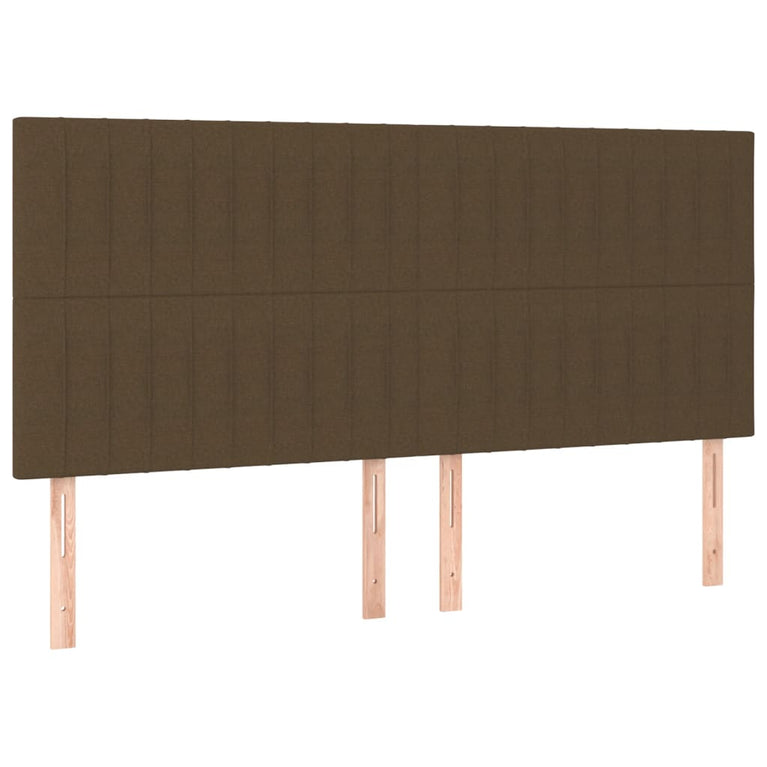 Boxspring met matras stof donkerbruin 180x200 cm