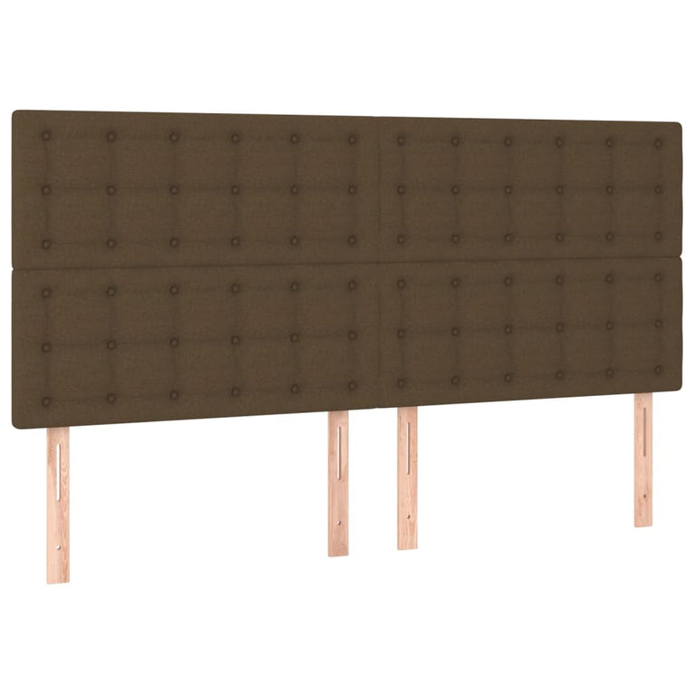 Boxspring met matras stof donkerbruin 160x200 cm