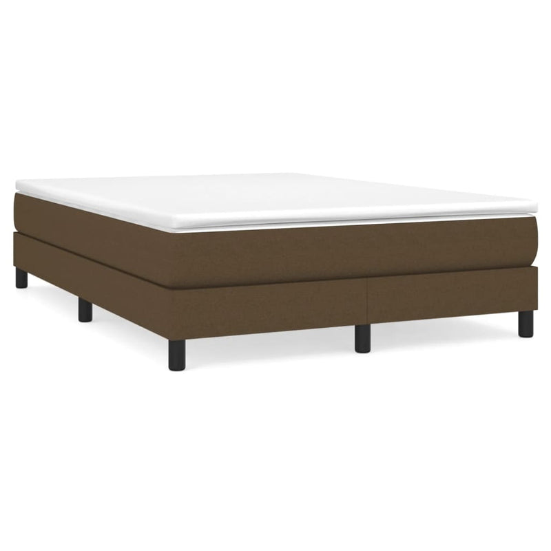 Boxspring met matras stof donkerbruin 160x200 cm