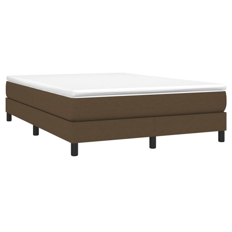 Boxspring met matras stof donkerbruin 160x200 cm