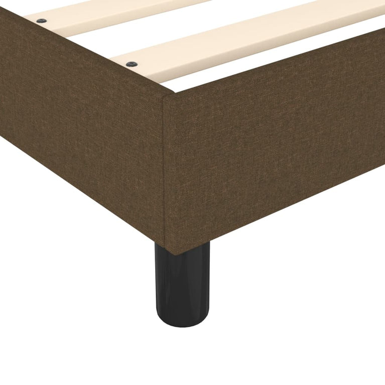 Boxspring met matras stof donkerbruin 160x200 cm