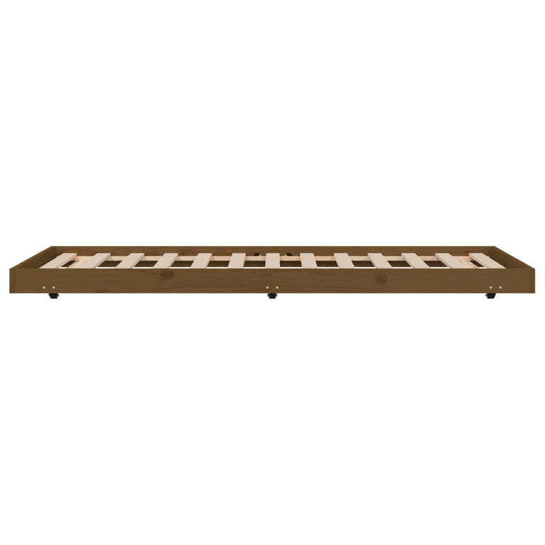 Bedframe 90x190 cm massief grenenhout honingbruin