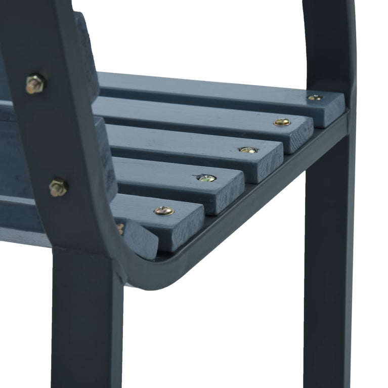 Tuinbank 112 cm massief vurenhout grijs