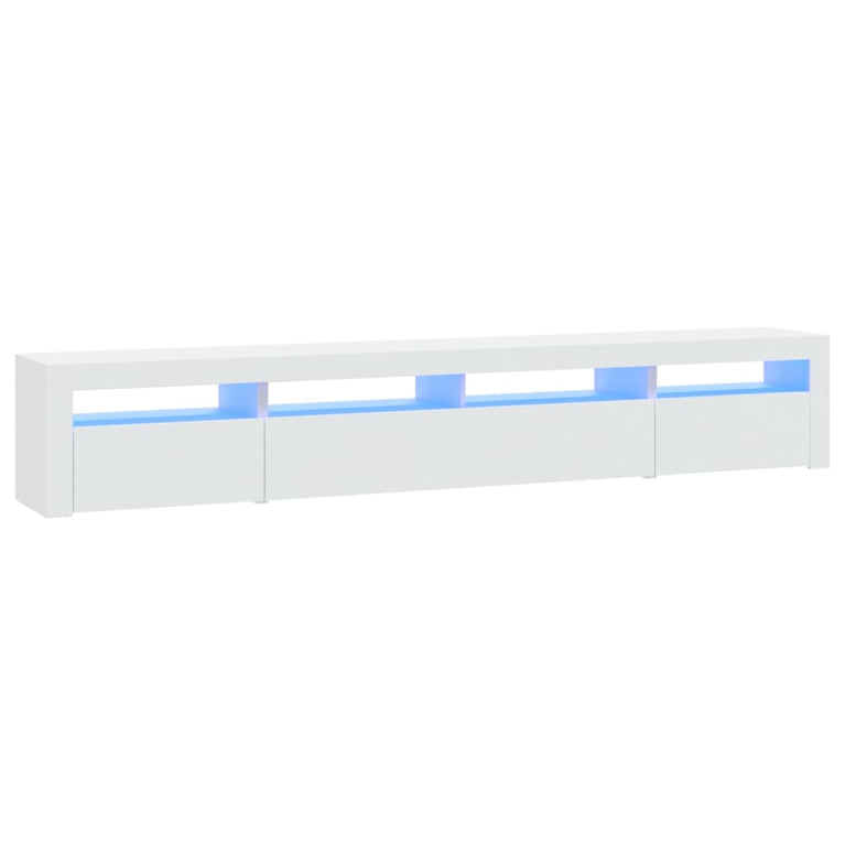 Tv-meubel met LED-verlichting 240x35x40 cm wit
