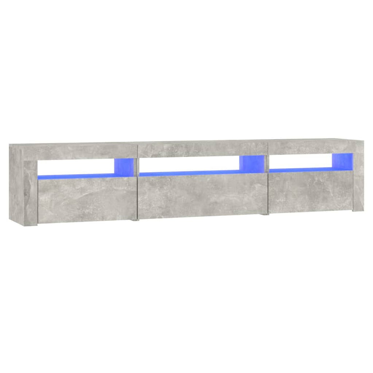 Tv-meubel met LED-verlichting 195x35x40 cm betongrijs