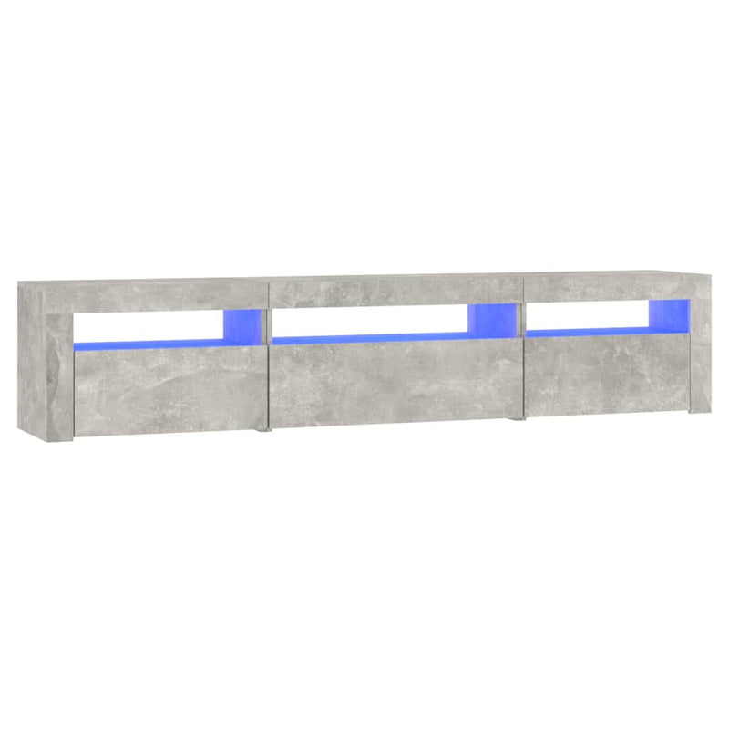 Tv-meubel met LED-verlichting 195x35x40 cm betongrijs