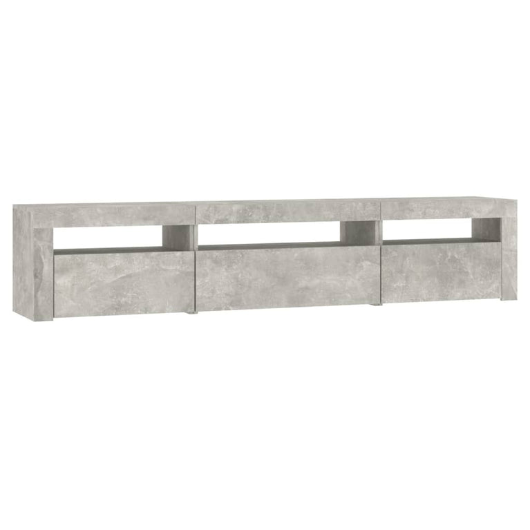 Tv-meubel met LED-verlichting 195x35x40 cm betongrijs
