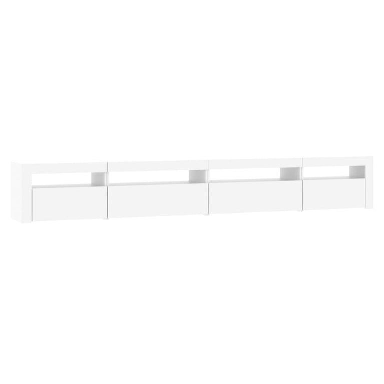 Tv-meubel met LED-verlichting 270x35x40 cm wit