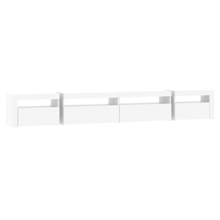 Tv-meubel met LED-verlichting 270x35x40 cm wit