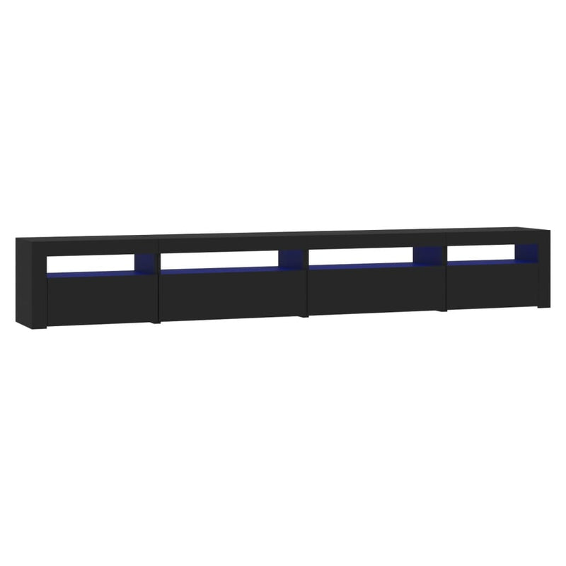 Tv-meubel met LED-verlichting 270x35x40 cm zwart