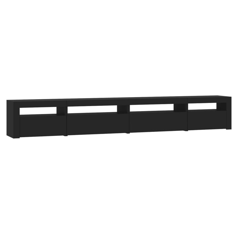 Tv-meubel met LED-verlichting 270x35x40 cm zwart