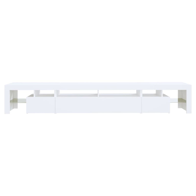 Tv-meubel met LED-verlichting 260x36,5x40 cm wit