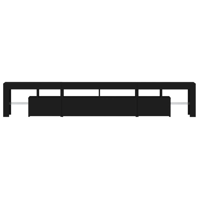Tv-meubel met LED-verlichting 230x36,5x40 cm zwart
