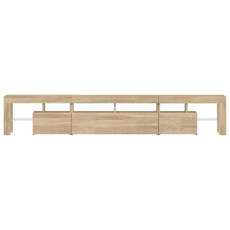 Tv-meubel met LED-verlichting 230x36,5x40cm sonoma eikenkleurig