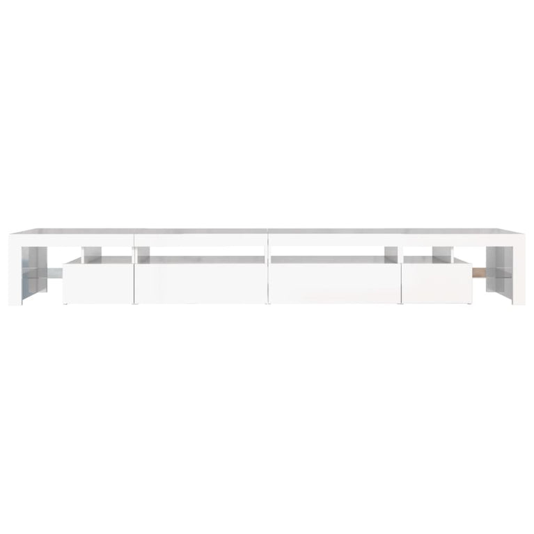 Tv-meubel met LED-verlichting 290x36,5x40 cm hoogglans wit
