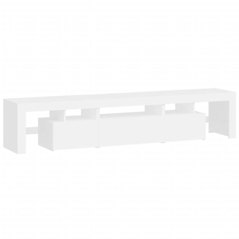 Tv-meubel met LED-verlichting 200x36,5x40 cm wit
