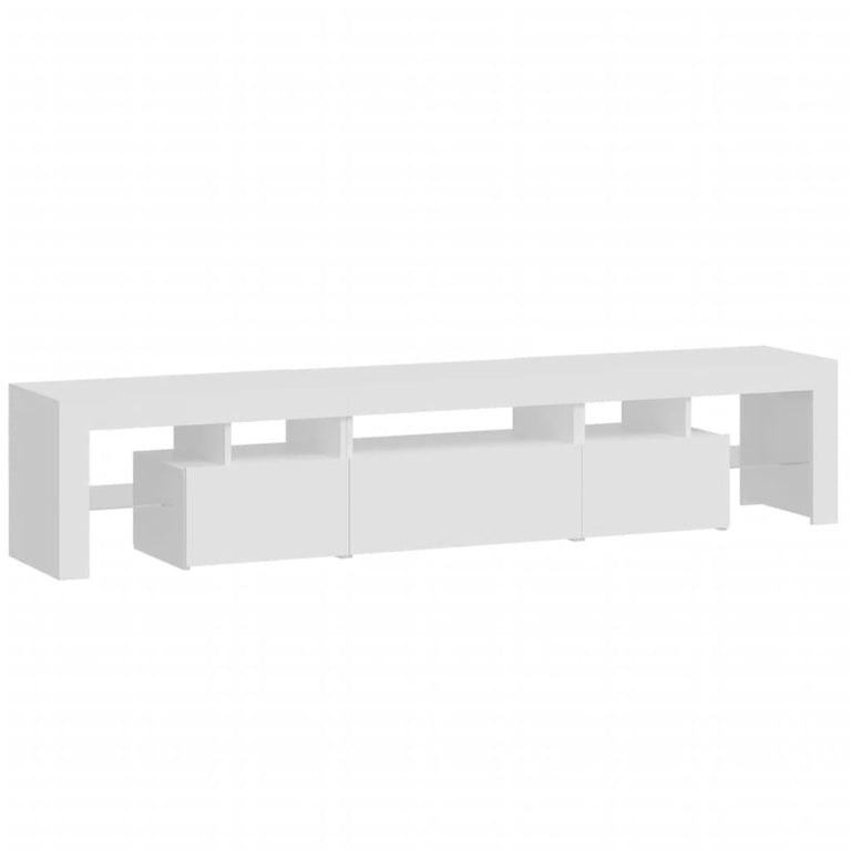 Tv-meubel met LED-verlichting 200x36,5x40 cm hoogglans wit