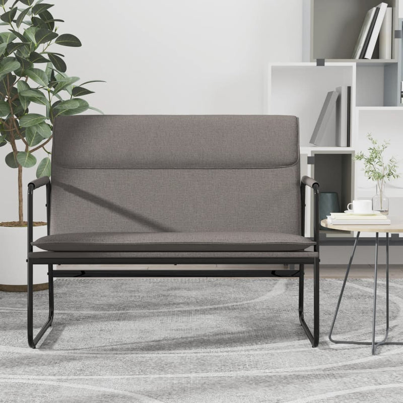 Bankje 100x64x80 cm stof taupe