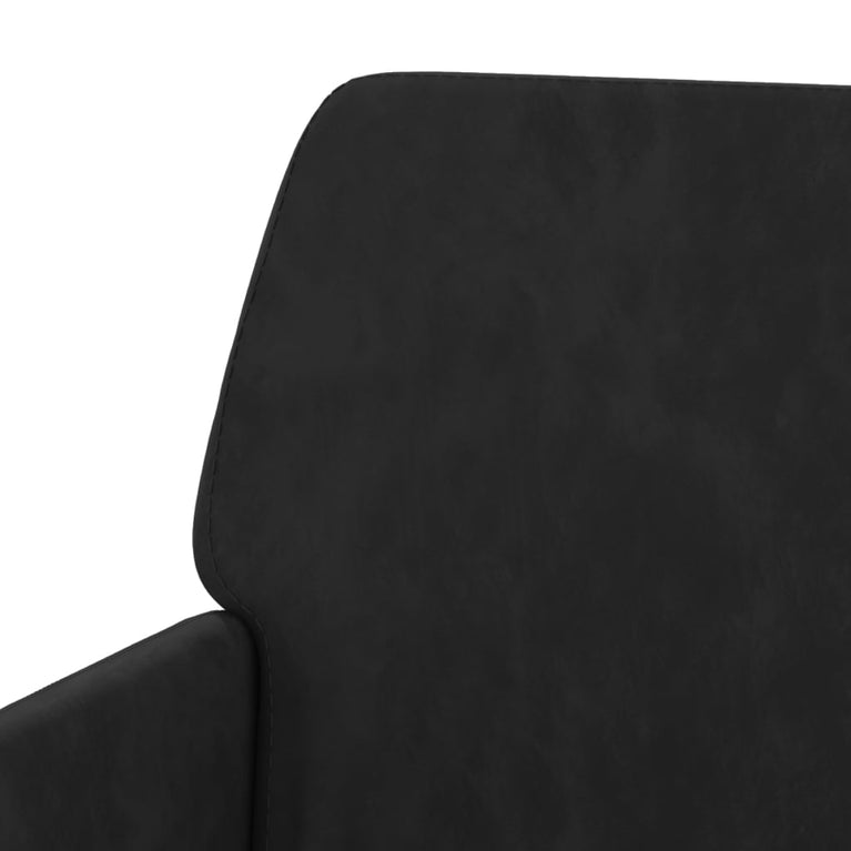 Bankje 108x79x79 cm fluweel zwart