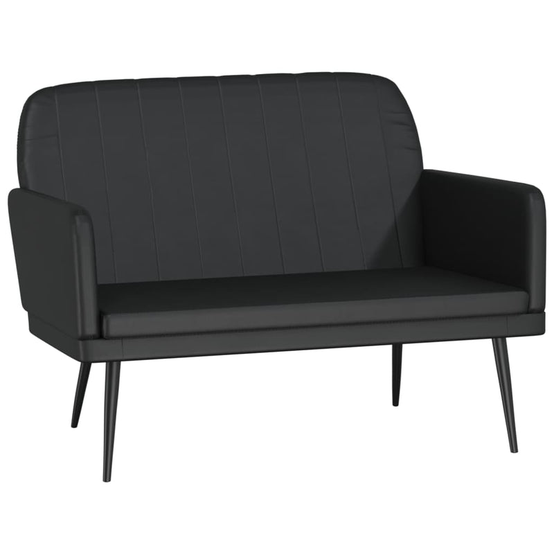 Bankje 107x80x81 cm kunstleer zwart