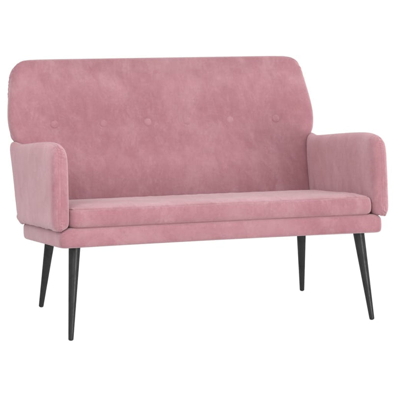 Bankje 108x79x79 cm fluweel roze