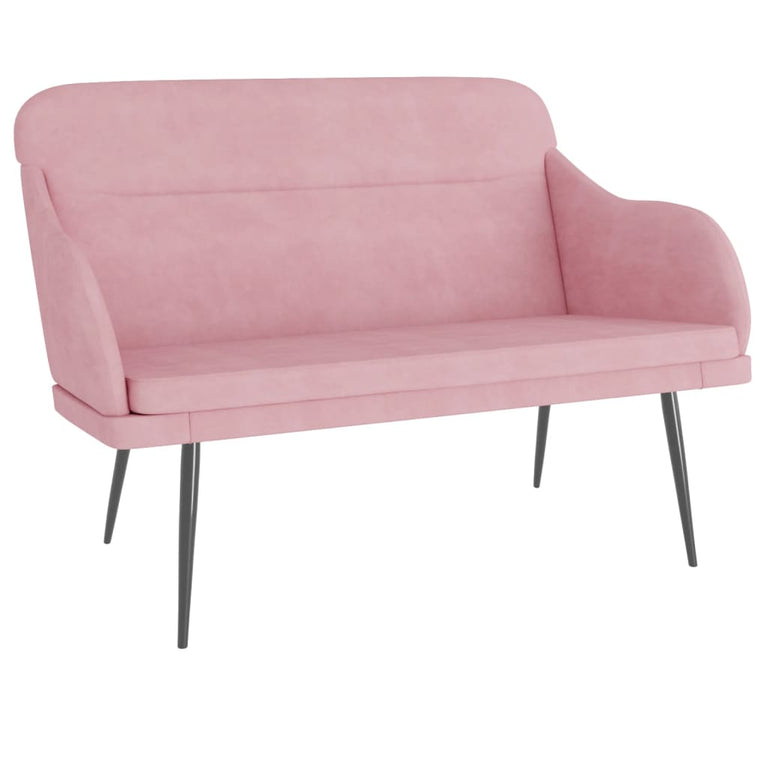 Bankje 110x76x80 cm fluweel roze