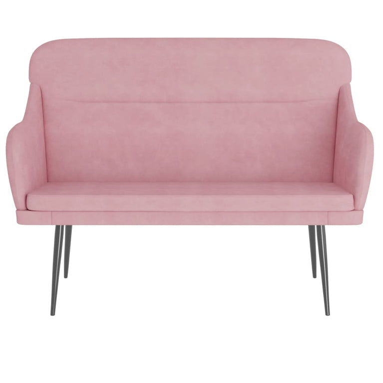 Bankje 110x76x80 cm fluweel roze