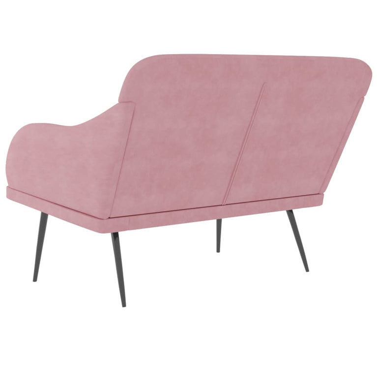 Bankje 110x76x80 cm fluweel roze