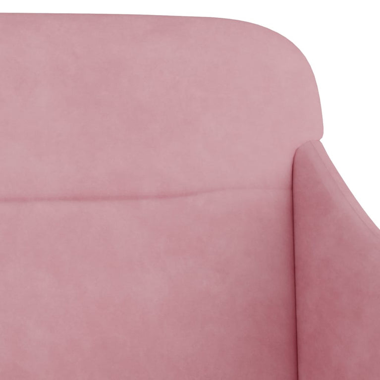 Bankje 110x76x80 cm fluweel roze