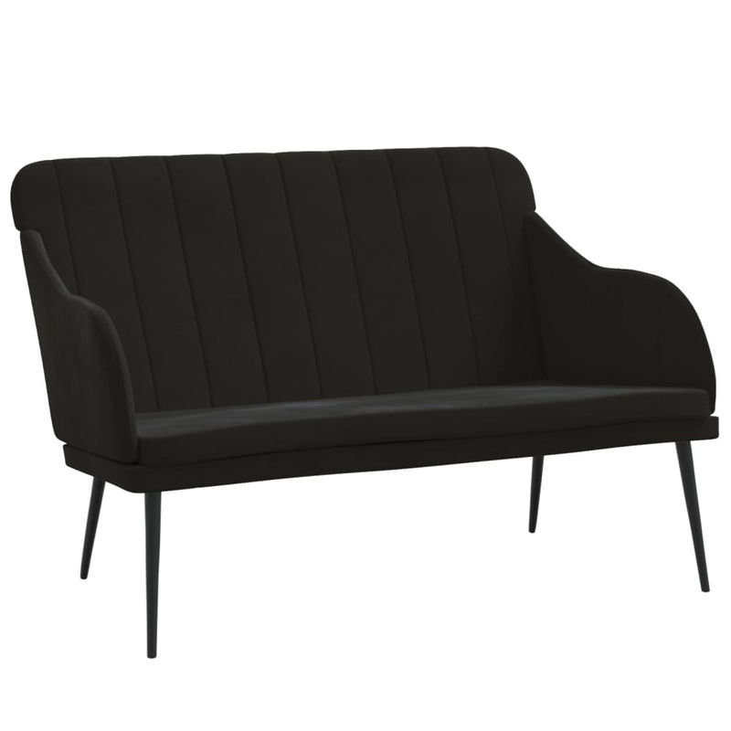 Bankje 110x76x80 cm fluweel zwart