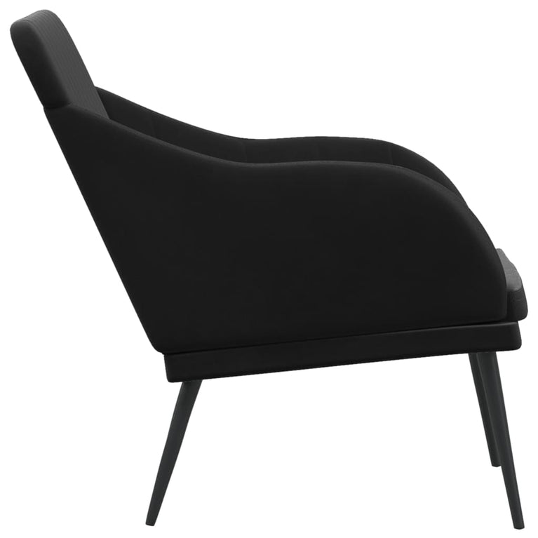 Bankje 110x76x80 cm fluweel zwart