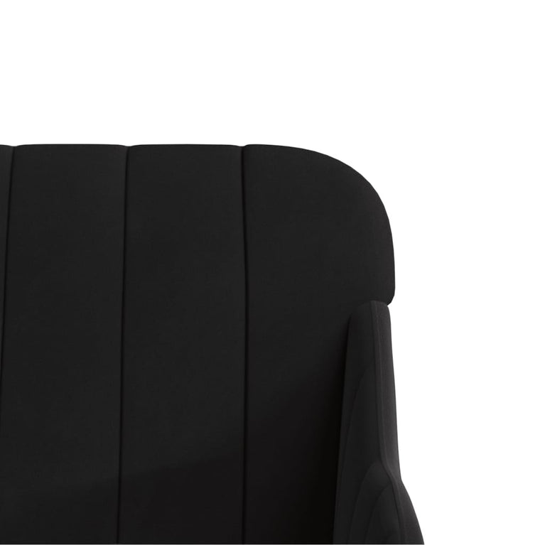 Bankje 110x76x80 cm fluweel zwart