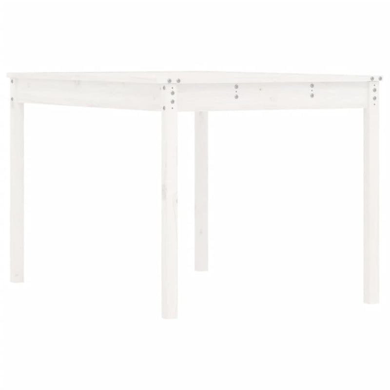 Tuintafel 121x82,5x76 cm massief grenenhout wit