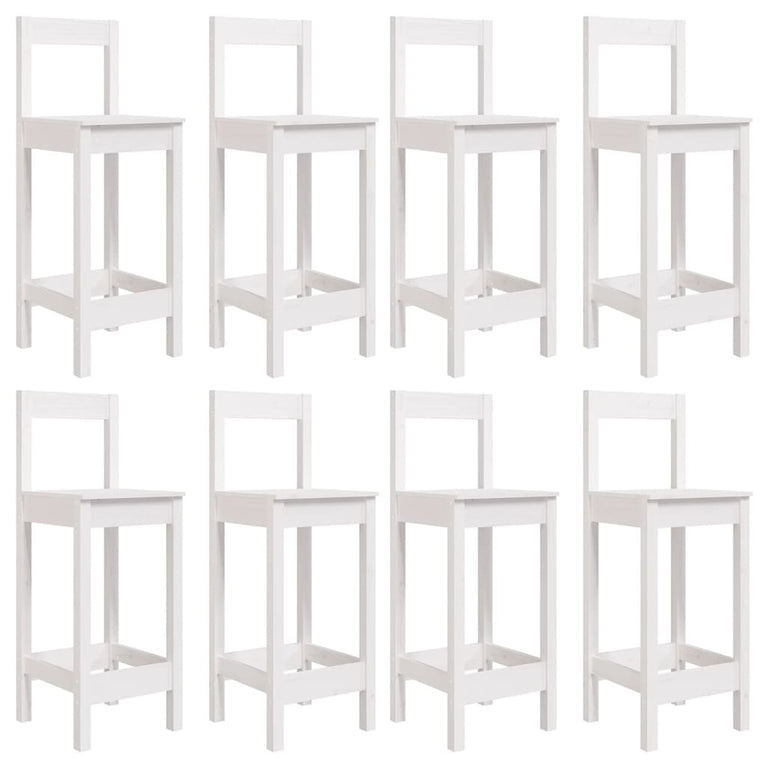 9-delige Barset massief grenenhout wit