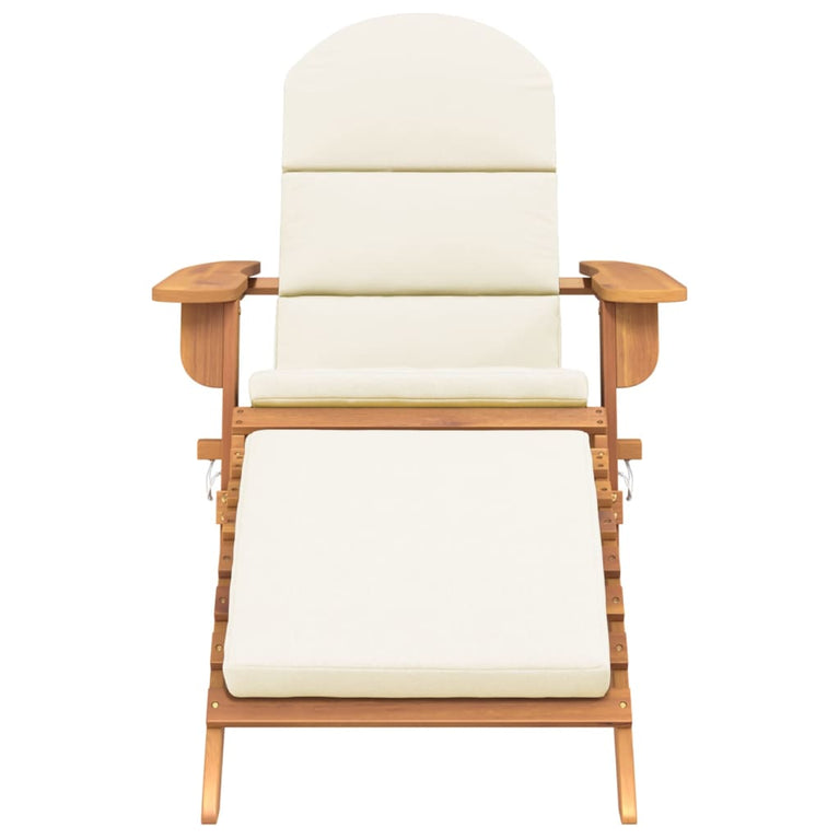 Tuinstoel Adirondack met voetensteun massief acaciahout