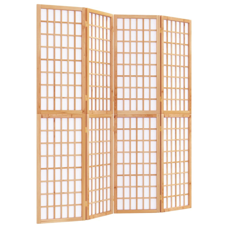 Kamerscherm inklapbaar 4 panelen Japanse stijl 160x170 cm