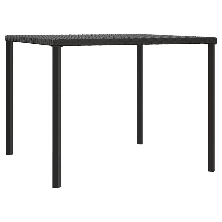 2-delige Tuinset met kussens poly rattan zwart