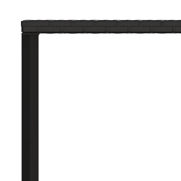 2-delige Tuinset met kussens poly rattan zwart